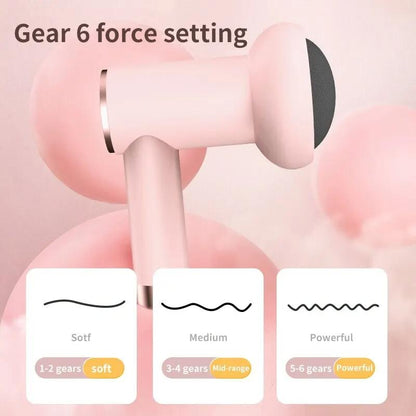 5-Head Handheld Massage Gun For Fat Pushing - White