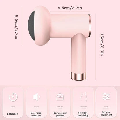 5-Head Handheld Massage Gun For Fat Pushing - White