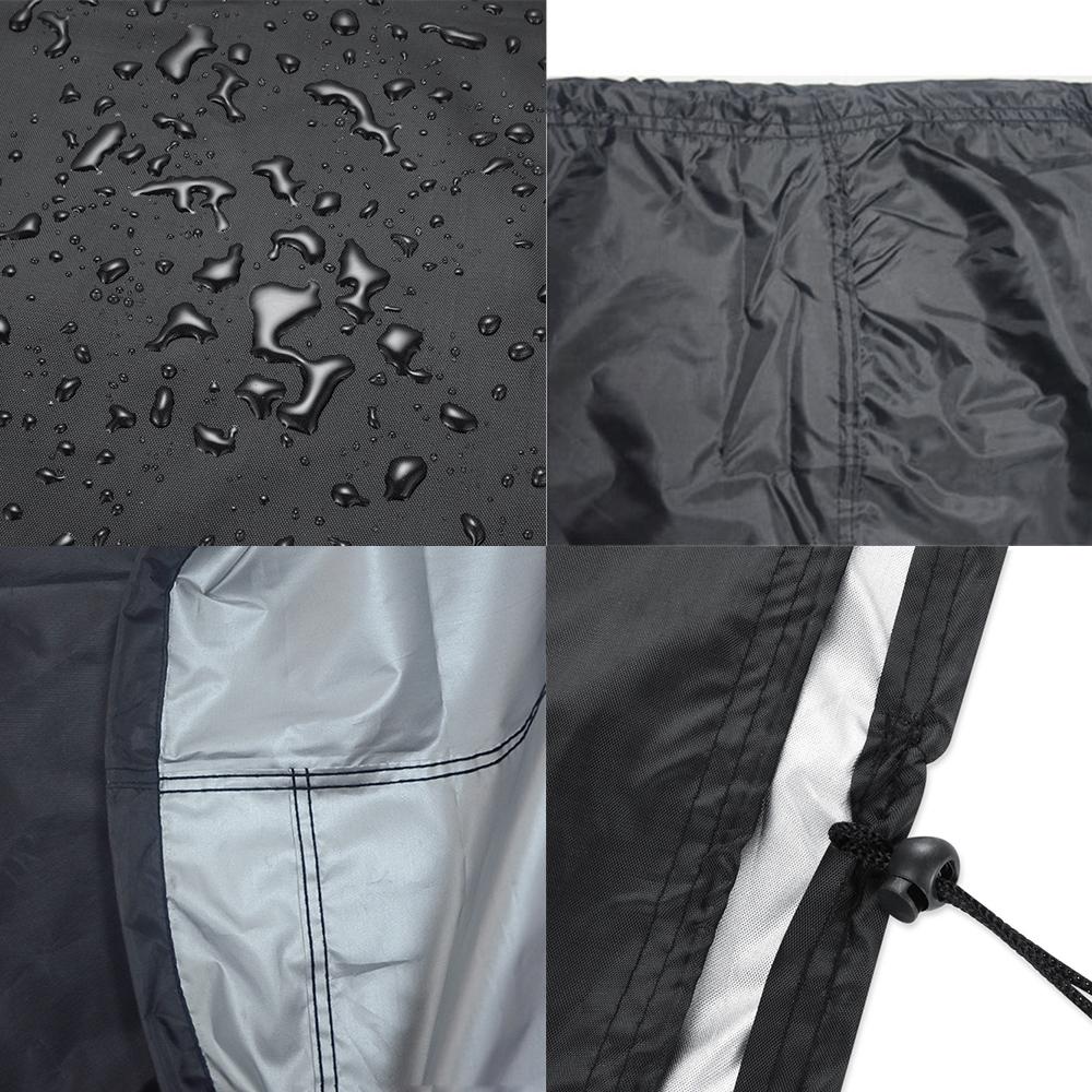 Waterproof Outdoor Furniture Set Cover - Anti-uv Dust-proof 210d Oxford Cloth - 325x208x58cm - Black