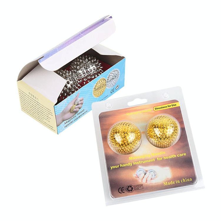 5.6Cm Magnetic Massage Ball For Muscle Relaxation - Silver