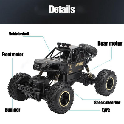 Off-road Climbing Car with 2.4ghz Remote Control and Double Motors - Black