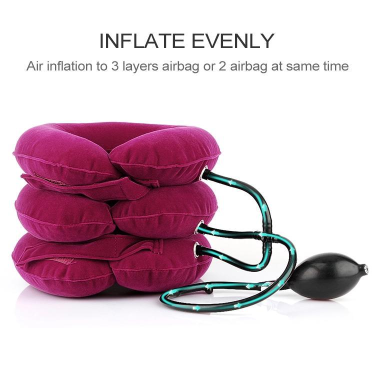 Full Cashmere Cervical Traction Instrument Neck Massage & Support - Black