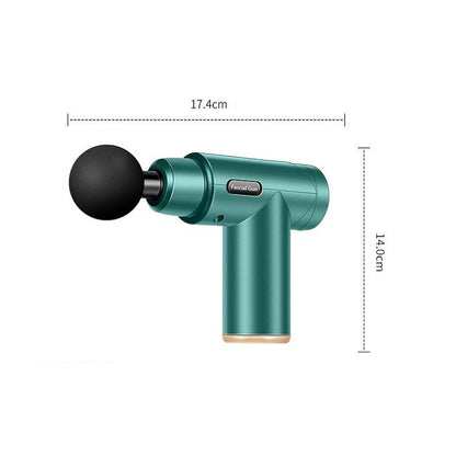 Fascia Mini Electric Muscle Portable Fitness Muscle Relaxing Massager / Massage Gun - Dark Green