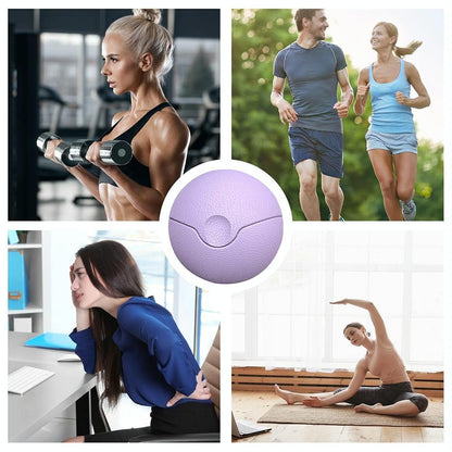 3-In-1 Fitness Yoga Massage Ball Cervical Meridian Massager - Gray