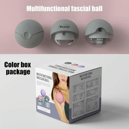 3-In-1 Fitness Yoga Massage Ball Cervical Meridian Massager - Gray