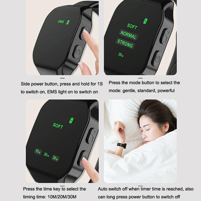 Portable Intelligent Sleep Aid Soothing Insomnia Massage - Pink