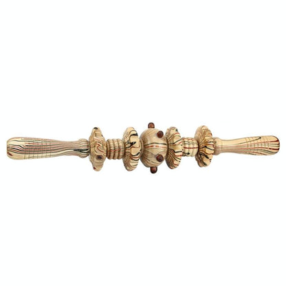 Wooden Abdominal & Leg Roller Massager - 358 Massage Wheel