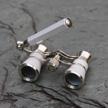 Chrome Double Cylinder Telescope with Handle - 3 x 25 Lady - Black