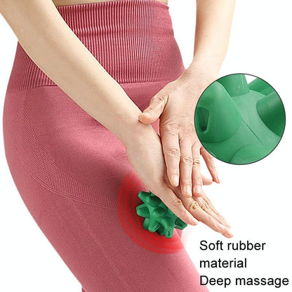 Handheld Hedgehog Massage Ball For Plantar Relaxation And Fitness - Yellow