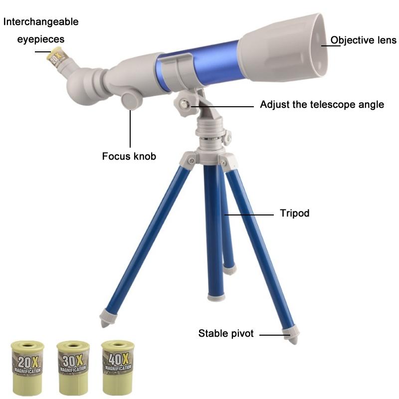 High-definition Children's Telescope for Science Education - B Model Red