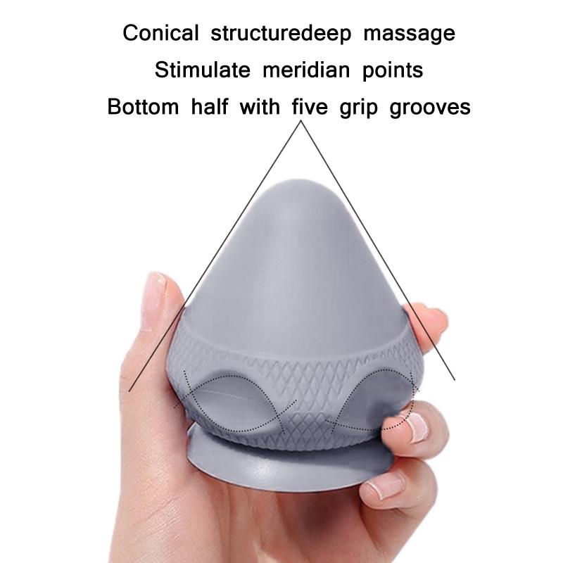 Silicone Suction Cup Muscle Massage Ball - Grey