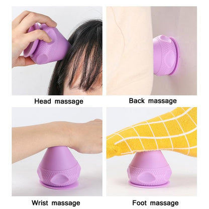 Silicone Suction Cup Muscle Massage Ball - Grey