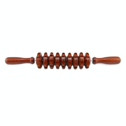 Wooden Abdominal & Leg Roller Massager - 368 Massage Wheel