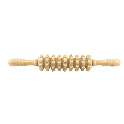 Wooden Abdominal & Leg Roller Massager - 388 Massage Wheel