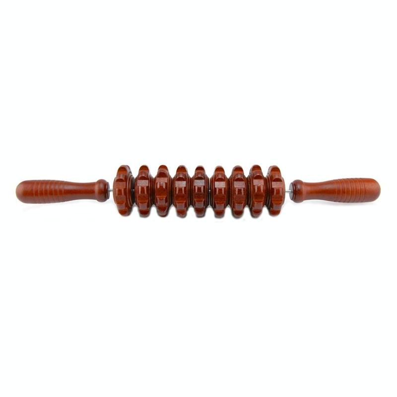 Wooden Abdominal & Leg Roller Massager - 388 Massage Wheel
