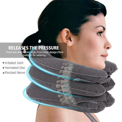 Full Cashmere Cervical Traction Instrument Neck Massage & Support - Blue
