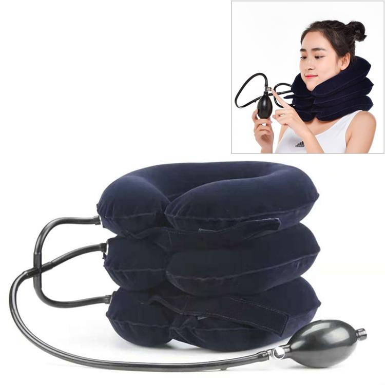 Full Cashmere Cervical Traction Instrument Neck Massage & Support - Blue