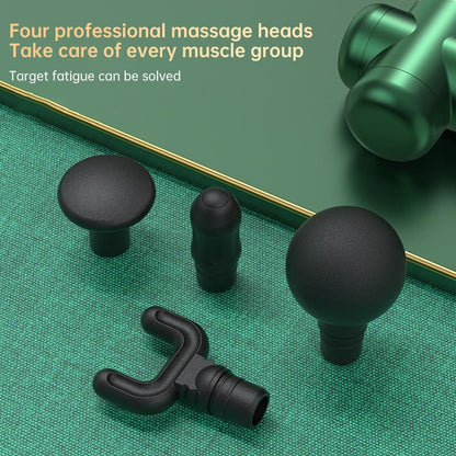 4-Head Portable Muscle Massage Gun For Sports - Red