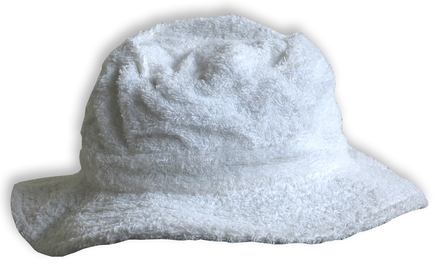 Terry Towelling BUCKET HAT Daggy Fishing Camping Lad Cap Retro  100% COTTON - White - XXL