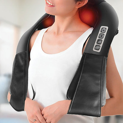 Shiatsu Neck & Back Massager With Heat — Deep Kneading Massage Pillow For Shoulders