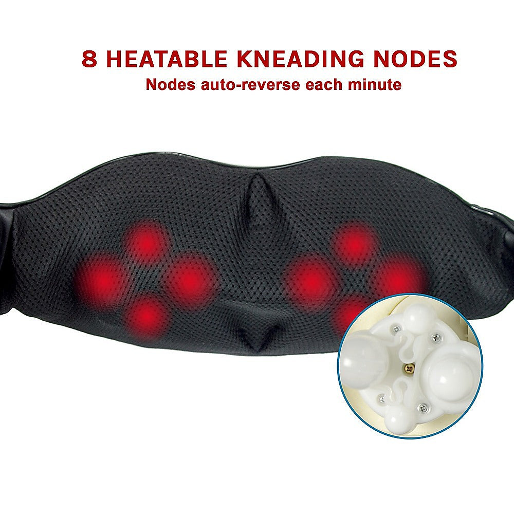 Shiatsu Neck & Back Massager With Heat — Deep Kneading Massage Pillow For Shoulders