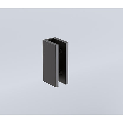 120x120cm Corner Frameless Shower Screen with Black Brackets and Brass Hinges, Square Knob Handle