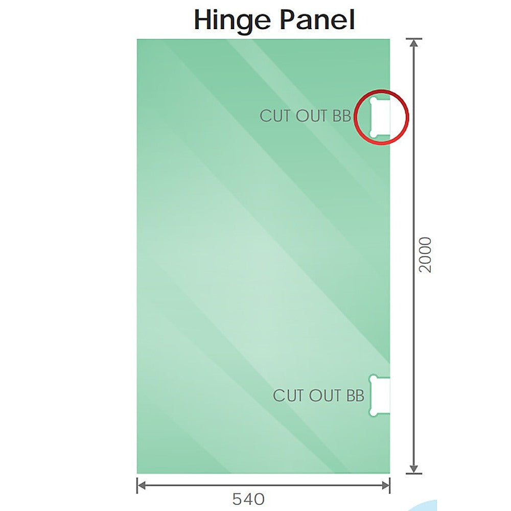 120x120cm Corner Frameless Shower Screen with Gold Channel and SS Hinges, Round Knob Handle