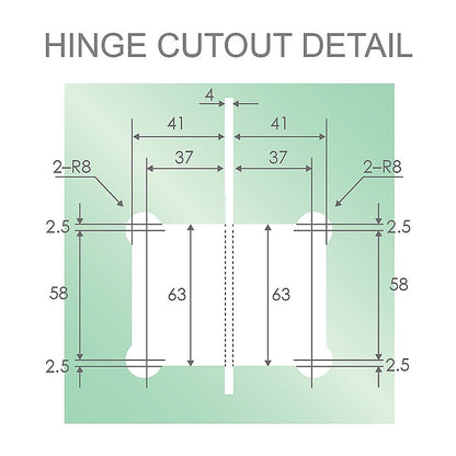 120x100cm Corner Frameless Shower Screen with Chrome Channel and Brass Hinges, Square Double Pull Handle