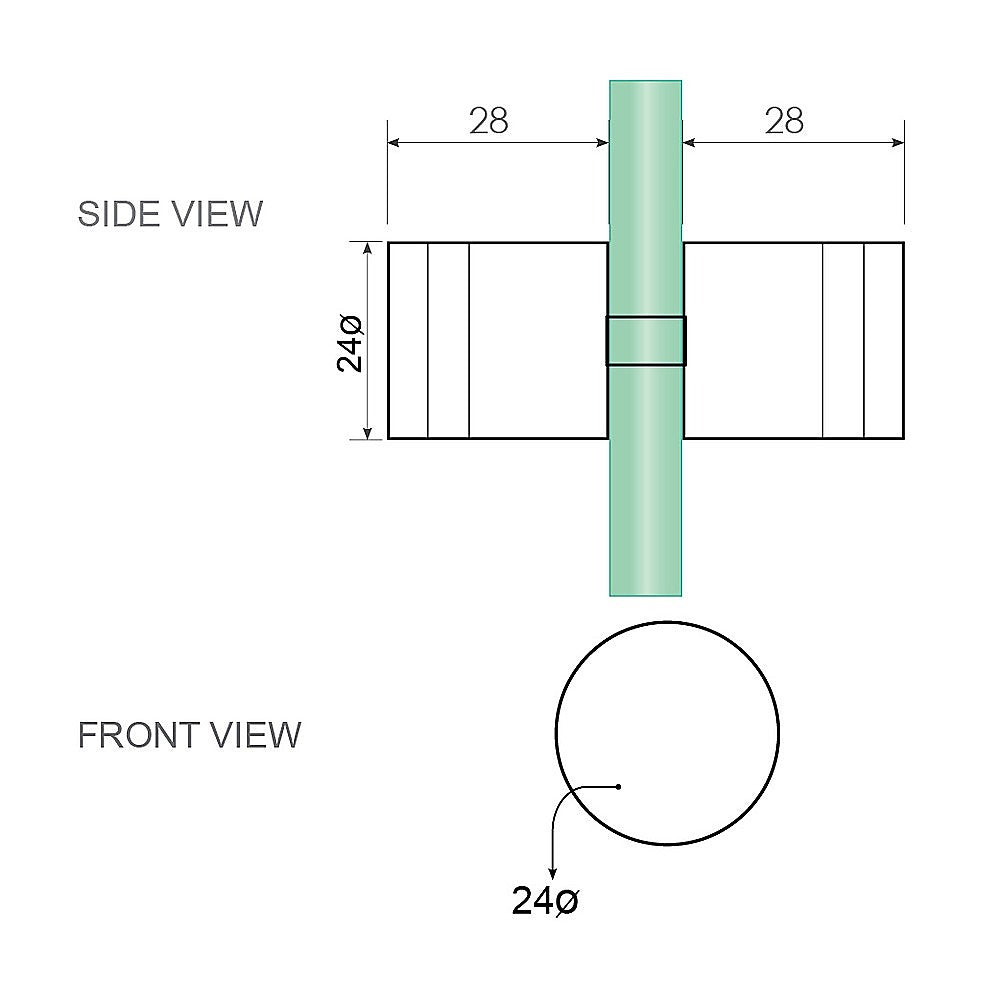120x120cm Double Door Corner Shower Screen with Channels and SS Hinges - Black