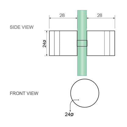 120x120cm Double Door Corner Shower Screen with Channels and SS Hinges - Black