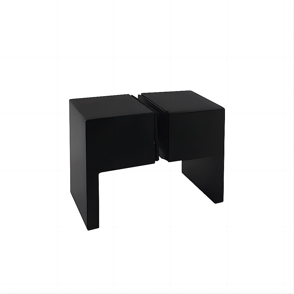 120x120cm Double Door Corner Shower Screen with Channels and SS Hinges - Black