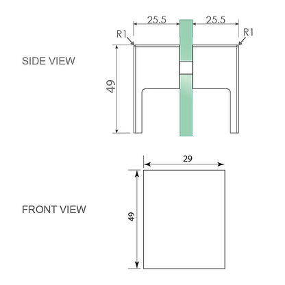 120x120cm Double Door Corner Shower Screen with Channels and SS Hinges - Black