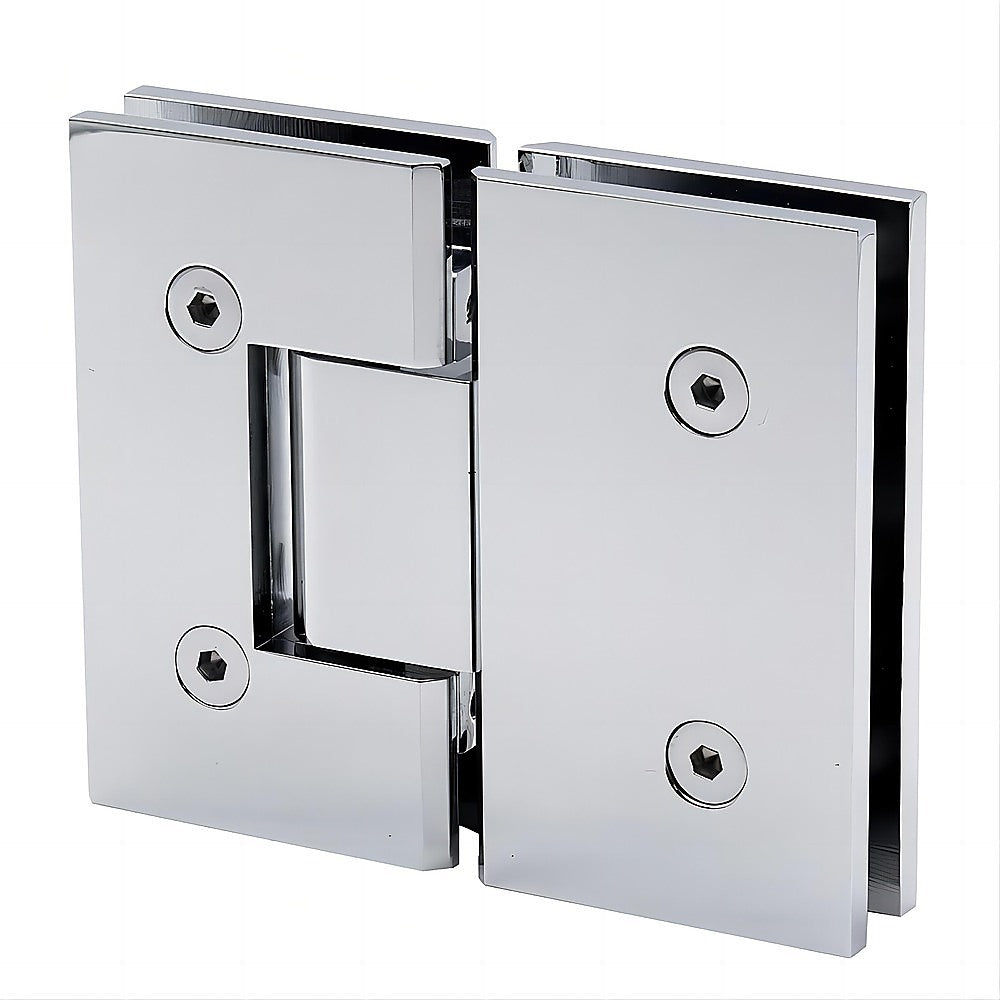 90x100cm Double Door Corner Shower Screen with Channels and SS Hinges - Chrome
