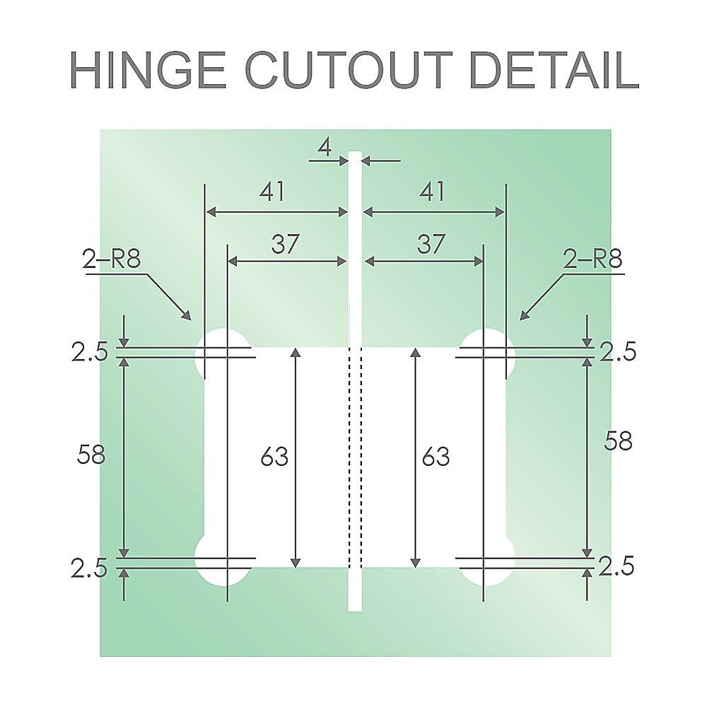 90x100cm Double Door Corner Shower Screen with Channels and SS Hinges - Chrome
