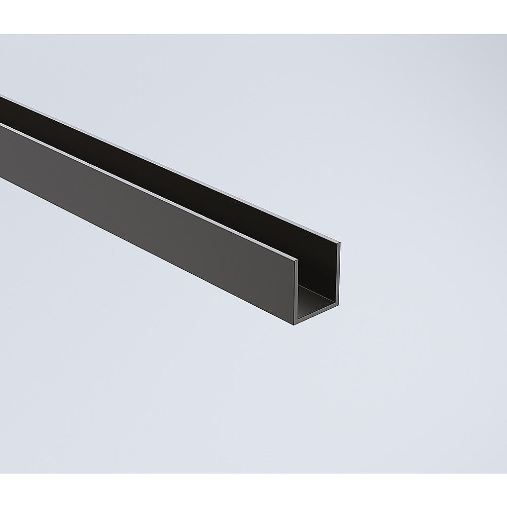 120x120cm Corner Frameless Shower Screen with Black Channel and Brass Hinges