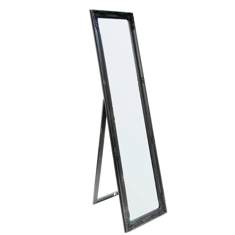 Spain free-standing cheval mirror 40 by 160 centimetres with slim contemporary metal frame
