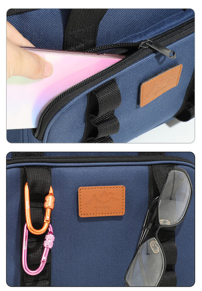 Navy Blue 23L Extra Large Insulated Cooler Bag with Double Layers - Perfect for Camping, Picnics, and Outdoor Adventures