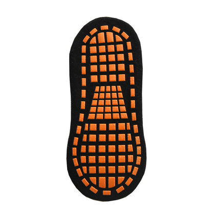 Ten Pairs Of Black Kids Non-Slip Trampoline Socks  for Playground Early Education and Yoga Unisex Anti-Skid Floor Socks for 1-5 Years