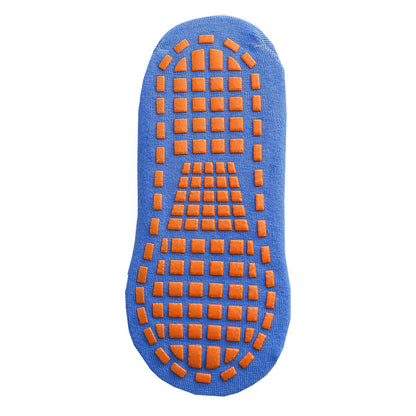 Ten Pairs Of Blue Kids Non-Slip Trampoline Socks  for Playground Early Education and Yoga Unisex Anti-Skid Floor Socks for 1-5 Years