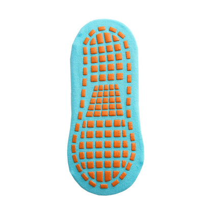 Ten Pairs Of Lack Blue Kids Non-Slip Trampoline Socks  for Playground Early Education and Yoga Unisex Anti-Skid Floor Socks for 1-5 Years
