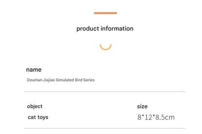 Interactive Plush Cat Toy - Lifelike Bird with Chirping Sounds and Feathers,Blue Gray