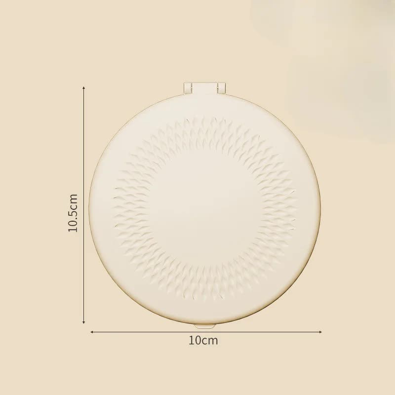 Yellow LED Travel Makeup Mirror - Rechargeable Compact Mirror with 3 Color Lights, 1x/5x Magnification & Smart Auto On/Off