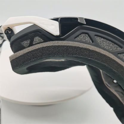 Performance Motocross & Off-Road Goggles - Increased Impact Protection with Lens Lock System(White and red frame transparent piece)