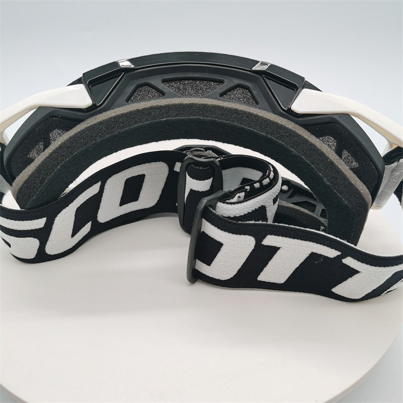 Performance Motocross & Off-Road Goggles - Increased Impact Protection with Lens Lock System(Light blue frame transparent film)
