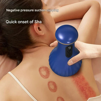 Electric Cupping & Gua Sha Massager - 9 Levels Heat & Suction, Red Light Therapy, USB-C Rechargeable(Green)