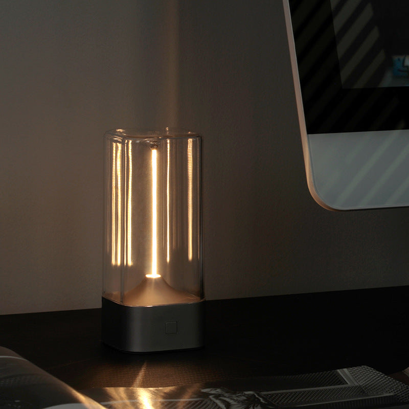 Magnetic Levitating Night Light with Flexible LED - USB-C Rechargeable, Stepless Dimming & Outdoor Hook(black)