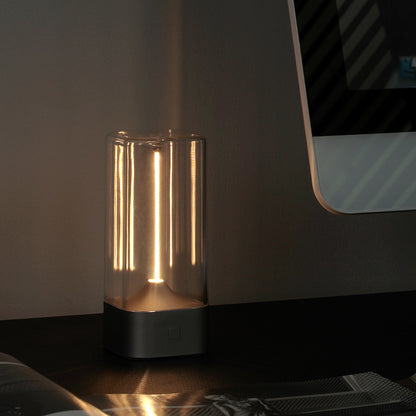 Magnetic Levitating Night Light with Flexible LED - USB-C Rechargeable, Stepless Dimming & Outdoor Hook(black)