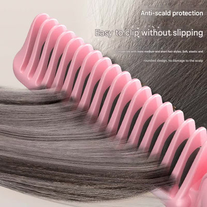 Foldable Wireless Hair Straightener Comb - 9 Temperature Settings, Anti-Scald, USB-C Rechargeable(yellow)