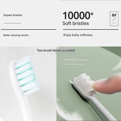Sonic Electric Toothbrush with 31000 VPM, 4 Modes, 10000+ Soft Bristles, Travel Case & Charging Base(Green)