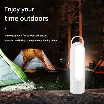2-in-1 Portable LED Camping Lantern & Flashlight - USB Rechargeable, Dual Light Modes(Bear model white)